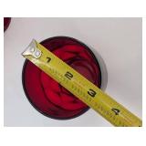Red Glass Tumblers - Faceted Ruby (Lot of 10)