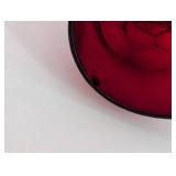 Red Glass Tumblers - Faceted Ruby (Lot of 10)