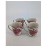 Bone China Mugs - Johnson Bros Ragland Castle (Lot of 4)
