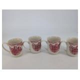 Bone China Mugs - Johnson Bros Ragland Castle (Lot of 4)
