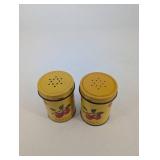 Vintage Salt and Pepper Shakers - Decoware Apple Tin Set (Lot of 2)