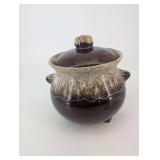 Ceramic Cookie Jar - Brown Stoneware
