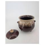 Ceramic Cookie Jar - Brown Stoneware