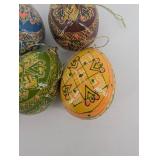 Decorative Hanging Eggs Hand Painted (Lot of 6)