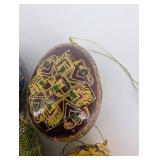 Decorative Hanging Eggs Hand Painted (Lot of 6)