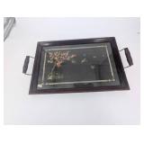 Serving Tray Set - Decorative Hand-Painted Floral Trays (Lot of 2)