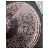 Pink depression Glass Covered Dishes