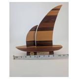 Wooden Sailboat Trophy - 1995 Vice Commodore John Brant