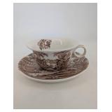 Bone China Teacup and Saucer - Alfred Meakin Tonquin