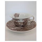 Bone China Teacup and Saucer - Alfred Meakin Tonquin