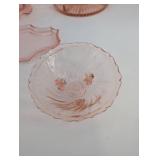 Pink Depression Glass Serving Pieces (Lot of 8)
