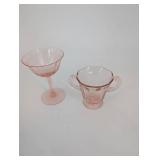 Pink Depression Glass Serving Pieces (Lot of 8)