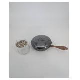 Vanity Items Mixed Lot: Silverplate Covered Dish & Cut Glass Jar