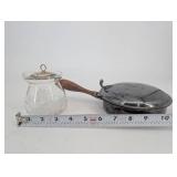 Vanity Items Mixed Lot: Silverplate Covered Dish & Cut Glass Jar