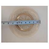 Amber Etched Glass Plates (Lot of 5)