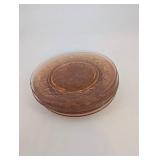Amber Etched Glass Plates (Lot of 5)