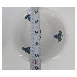 Ceramic Casserole Dish & Footed Bowl Blueberry Pattern Mixed Lot