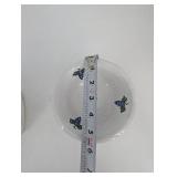 Ceramic Casserole Dish & Footed Bowl Blueberry Pattern Mixed Lot