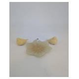 Decorative Glass Bird & Leaf Dish Set (Lot of 3)