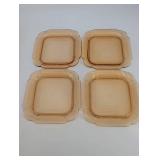 Amber Glass Serving Pieces Mixed Lot - 8 Pieces