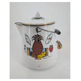 Vintage MCM percolator ; Briard Pineapple Design With Lid & Insert