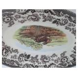 Serving Bowl Set - Spode Woodland Rabbit Oval With Salad Servers (3-Piece)