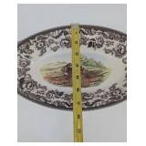 Serving Bowl Set - Spode Woodland Rabbit Oval With Salad Servers (3-Piece)