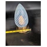 Vintage light fixture; Vaseline glass swirl pattern