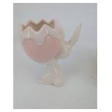 vintage Ceramic Easter Bunny & Chick Egg Holders (Lot of 3)