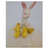 vintage Ceramic Easter Bunny & Chick Egg Holders (Lot of 3)