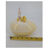 vintage Ceramic Easter Bunny & Chick Egg Holders (Lot of 3)