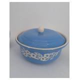 Camark Pottery Blue Floral Serveware (Lot of 5)