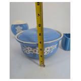 Camark Pottery Blue Floral Serveware (Lot of 5)