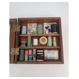 Vintage Sewing Thread Display Box - Coats & Clark, J & P Coats, Mermaid Pearls & Luckyday
