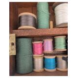 Vintage Sewing Thread Display Box - Coats & Clark, J & P Coats, Mermaid Pearls & Luckyday