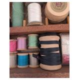 Vintage Sewing Thread Display Box - Coats & Clark, J & P Coats, Mermaid Pearls & Luckyday