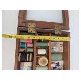 Vintage Sewing Thread Display Box - Coats & Clark, J & P Coats, Mermaid Pearls & Luckyday