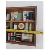 Vintage Sewing Thread Display Box - Coats & Clark, J & P Coats, Mermaid Pearls & Luckyday
