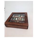 Vintage Sewing Thread Display Box - Coats & Clark, J & P Coats, Mermaid Pearls & Luckyday
