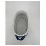 Blue and White Porcelain Oval Planter Cachepot