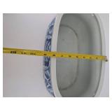 Blue and White Porcelain Oval Planter Cachepot