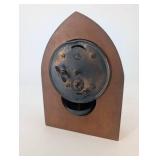 Vintage Wooden Mantel Clock - Carved Floral Case
