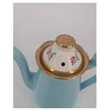 Tea Set - Hall China Blue Bell Dec. 80 Pink 3-Piece