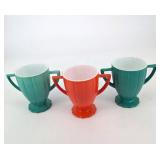 Vintage Hazel Atlas sugar dishes.