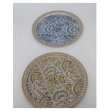 Decorative Trays - Action Industries Paisley Oval Trays (Lot of 2)