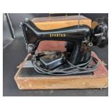 Vintage Singer Spartan 192K Back Tack Sewing Machine With Case