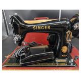 Vintage Singer 99K Sewing Machine With Motor and Case