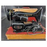 Vintage Singer 99K Sewing Machine With Motor and Case