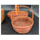 Vintage Longaberger Woven Basket Set (Lot of 6)