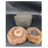 Vintage La Veile Fur Hats (Lot of 2)